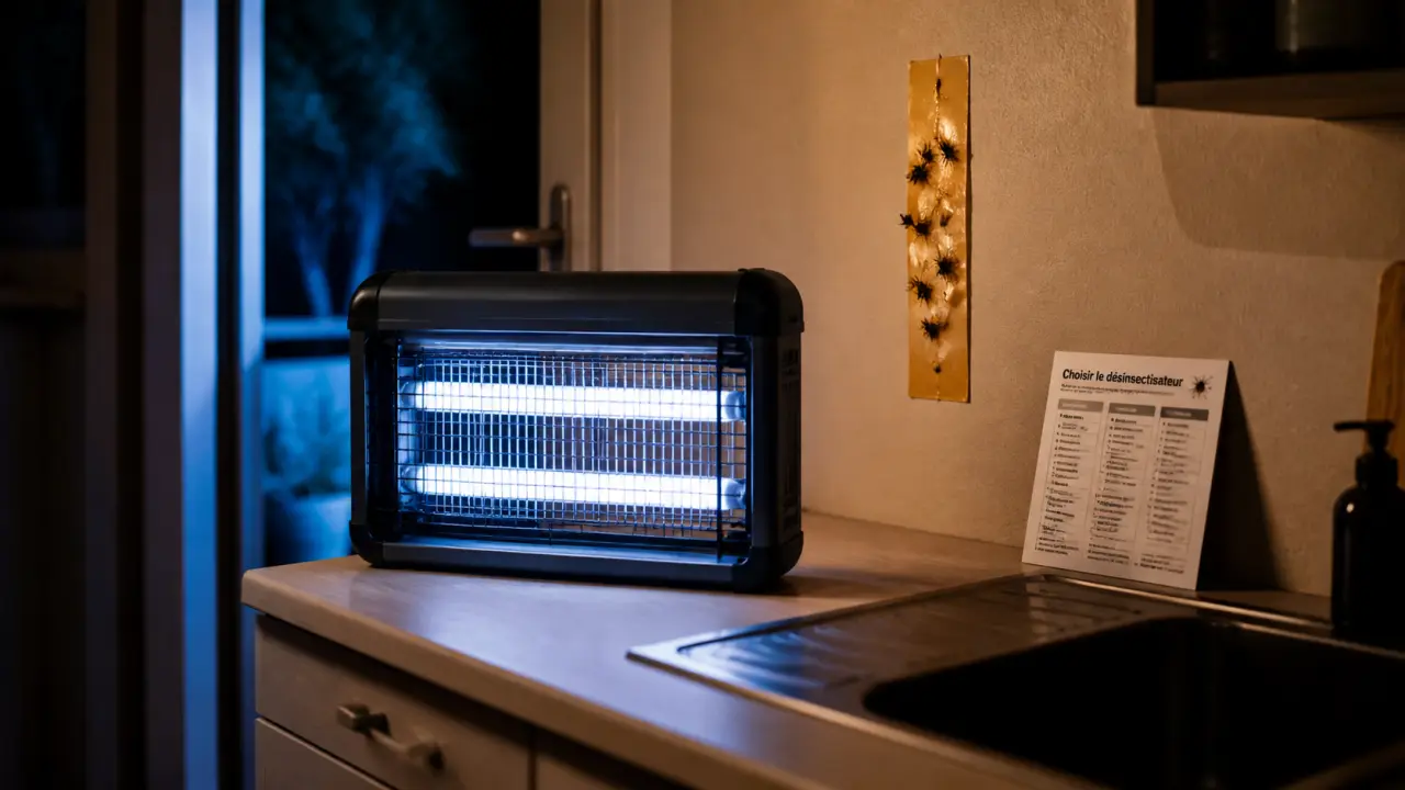 Desinsectisateur UV en cuisine pour capturer les insectes