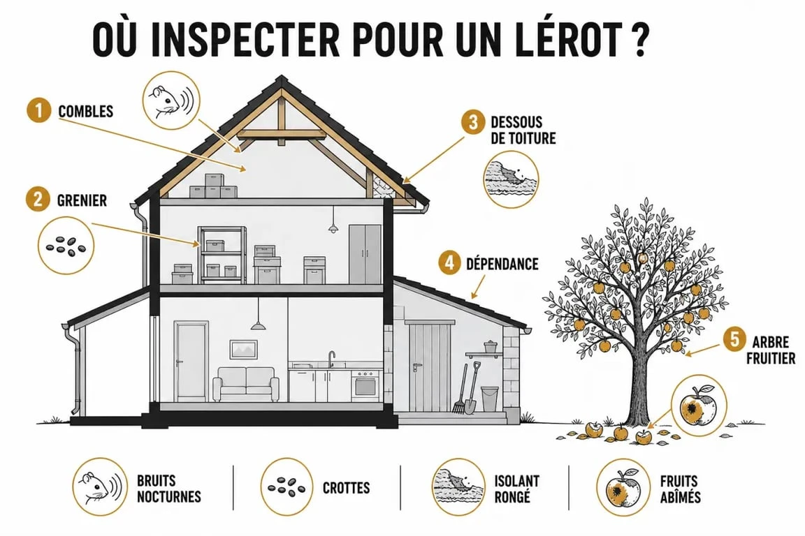 Le lerot est il nuisible : zones à inspecter dans une maison et un verger