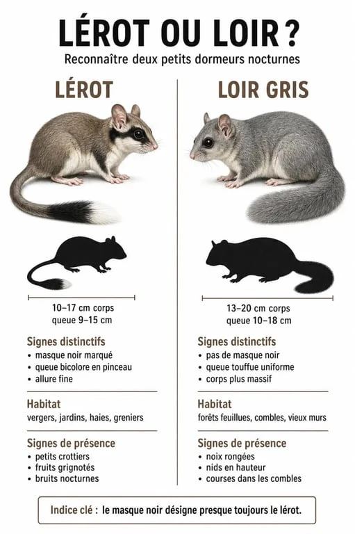 Le lerot est il nuisible : comparaison visuelle entre lérot et loir