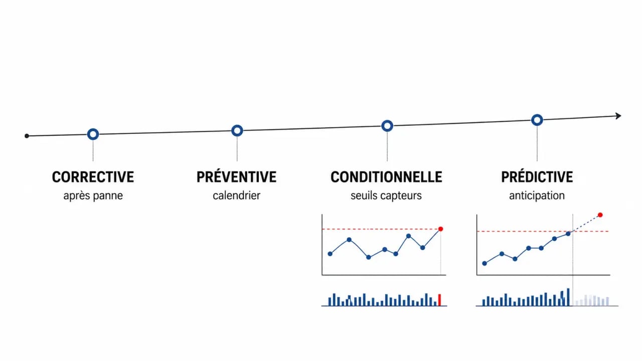 Optimiser la gestion digitale des services de maintenance en entreprise : progression de la maintenance corrective à la maintenance prédictive