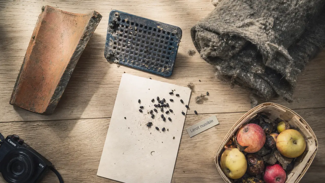 Le lérot est-il nuisible : crottes et traces de rongement dans la maison