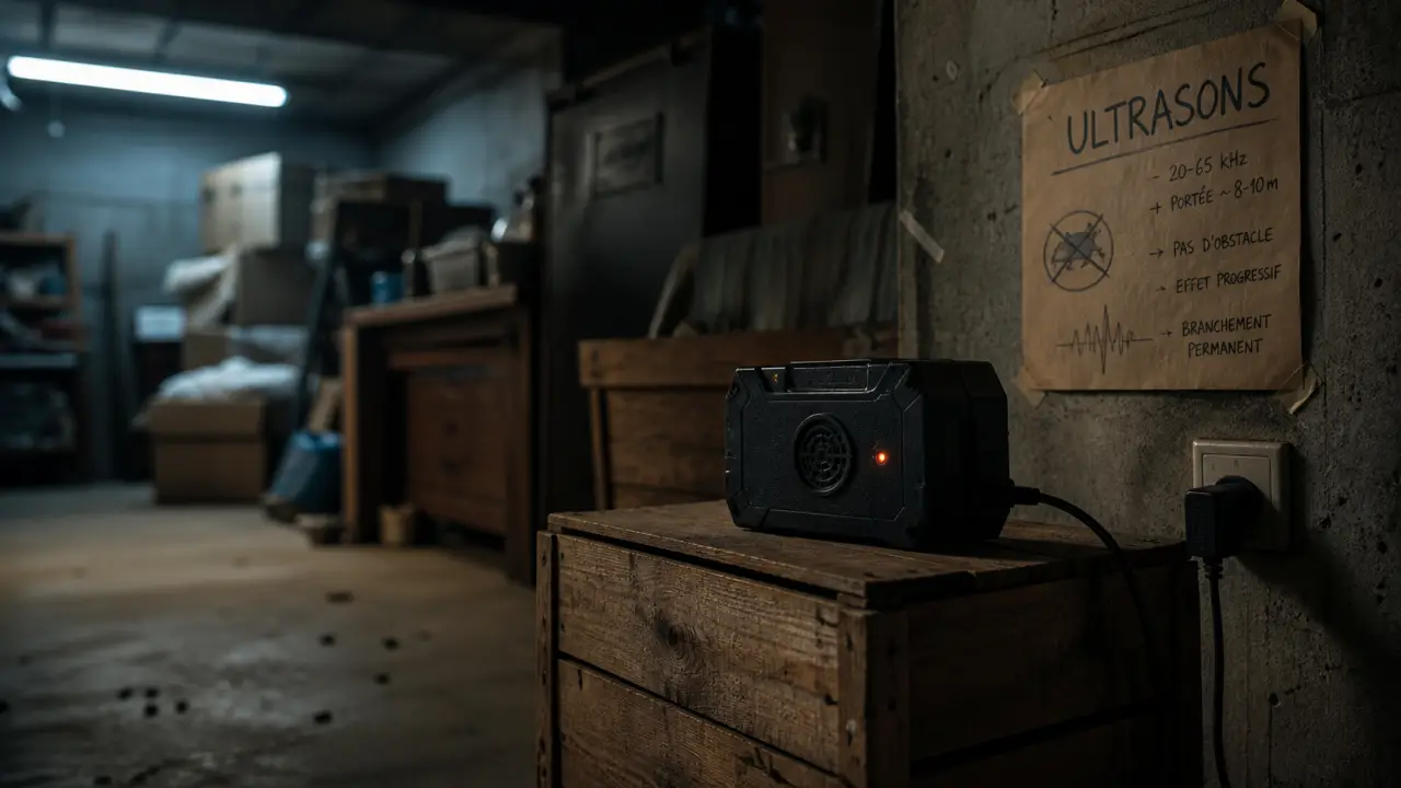Ultrason rat avis : boîtier anti-rats dans un garage