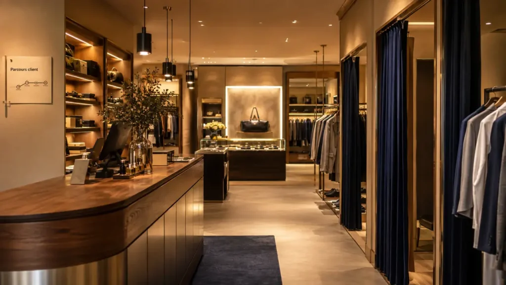 Agencement intérieur commercial : une boutique fluide qui vend mieux au m²