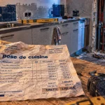 Installation de cuisines : pose complète en chantier, niveau et caissons