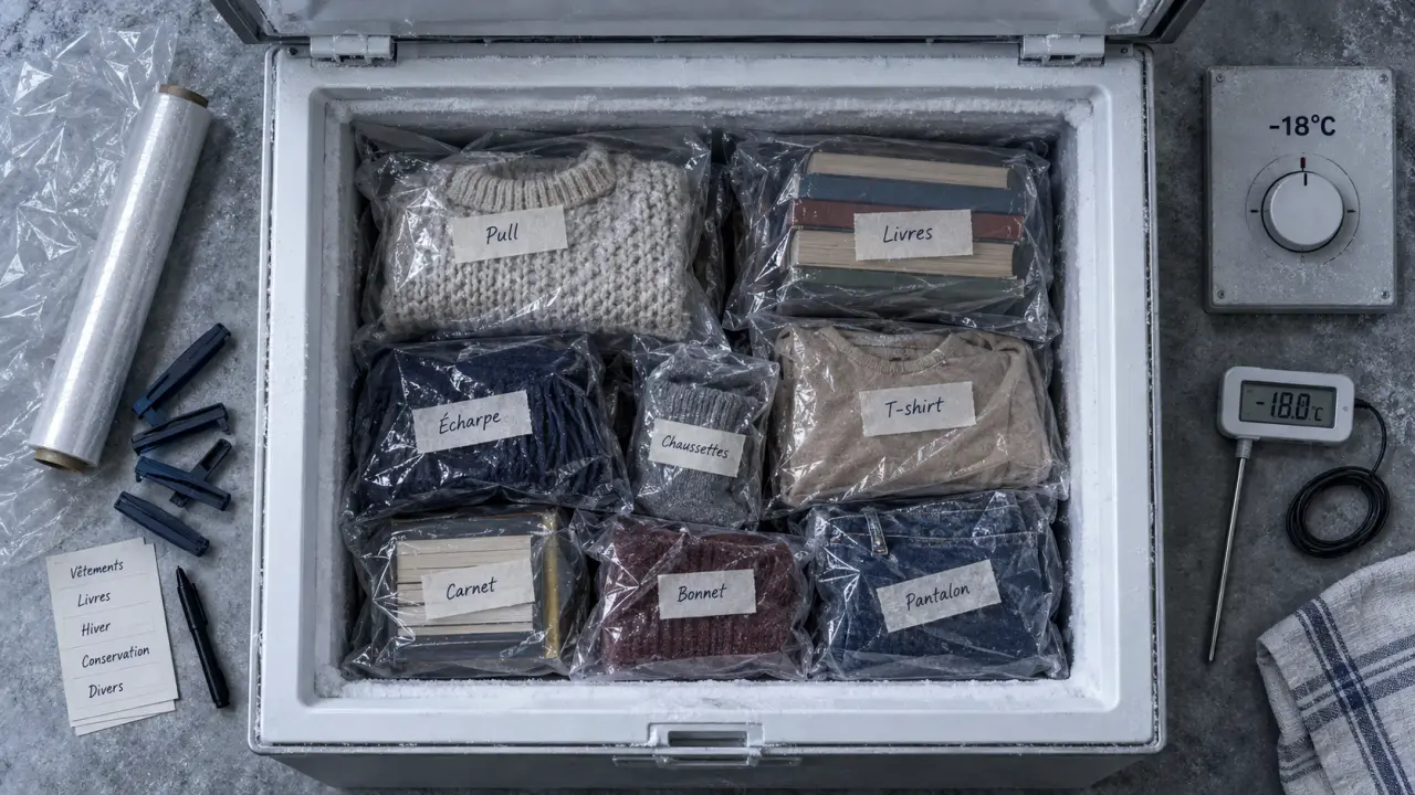 Traitement des punaises de lit par le froid : congélateur et objets à -18°C
